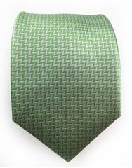 light green and sillver herringbone tie