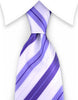 Purple and White Striped Tie