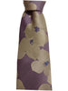 Lilac Tie with Large White and Silver Flower Print