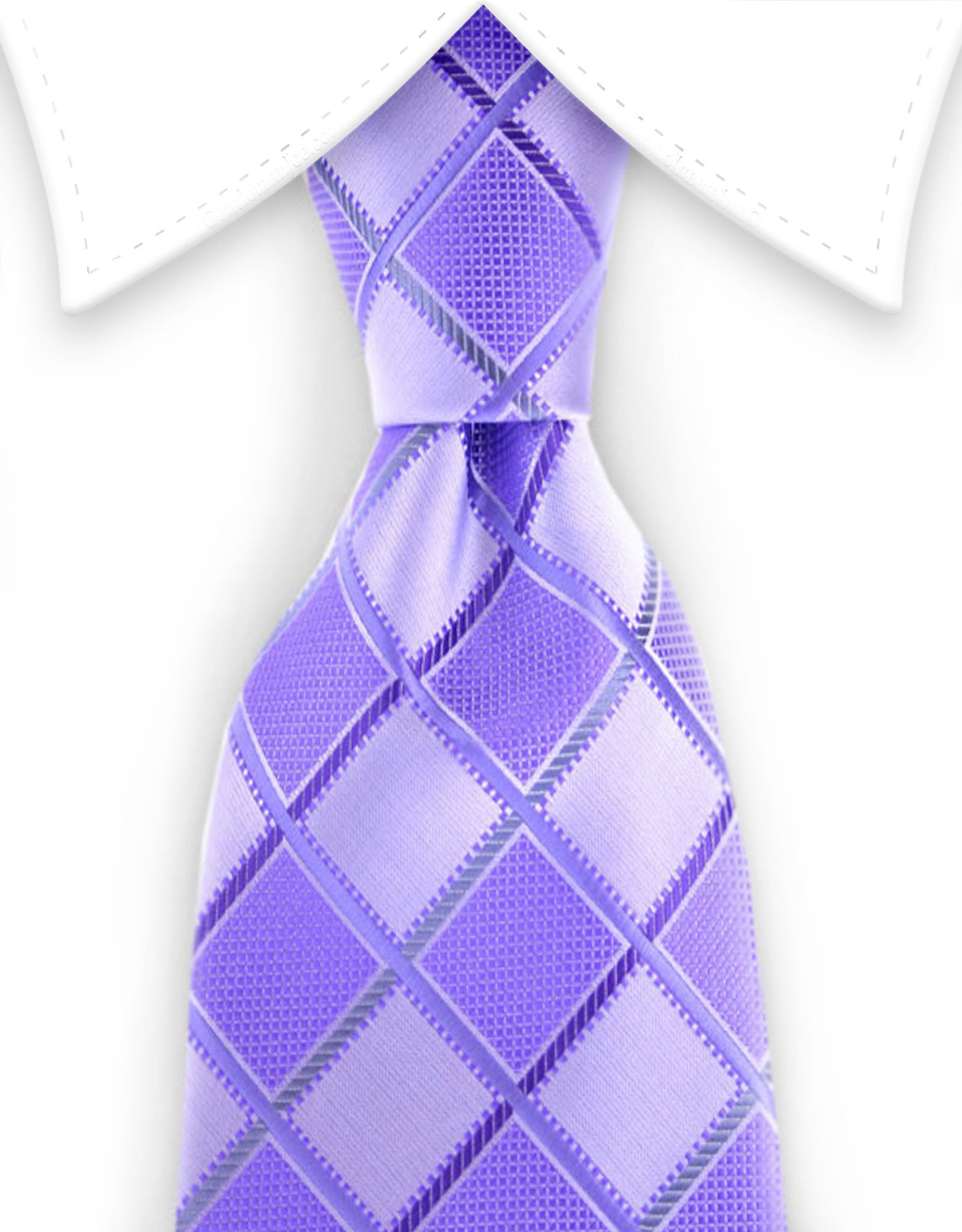 Purple and lilac diamond tie