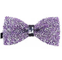 Crystal Lilac Purple Bowtie