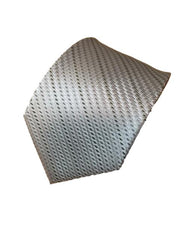 Silver Tie with Mini Oval Scroll Design