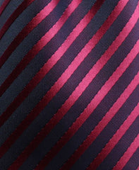 BURGUNDY RED AND BLACK STRIPE TIE