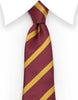 Burgundy and Mustard Yellow Extra Long Tie