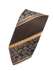 Brown Pailey Men's Tie with Stripes