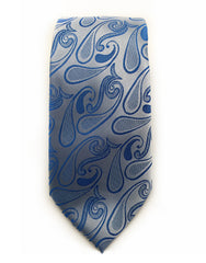 Blue paisley necktie