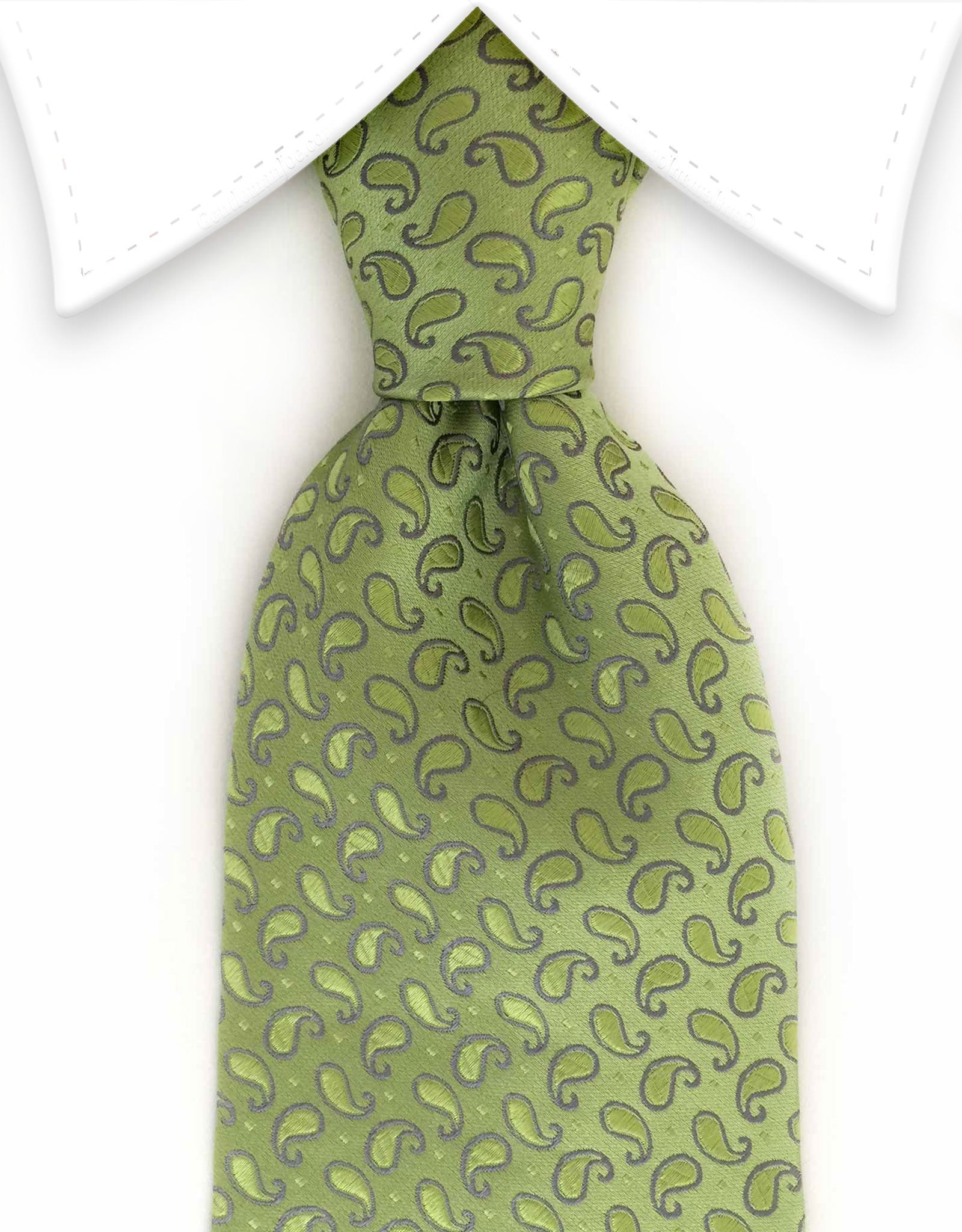 moss green paisley tie