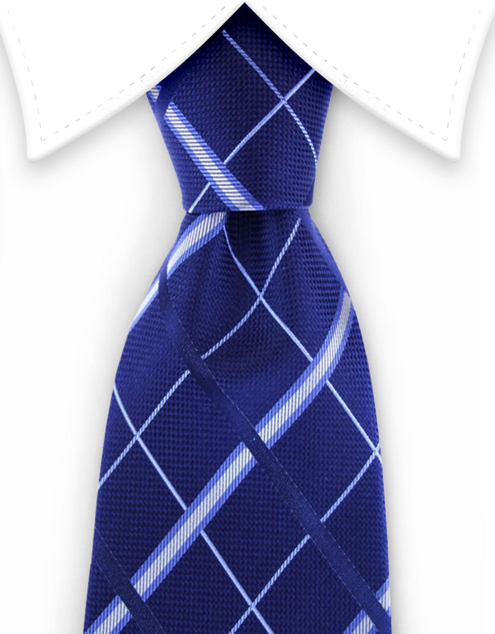 Navy Silk Plaid Tie – GentlemanJoe