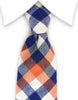 blue, orange and white cotton tie