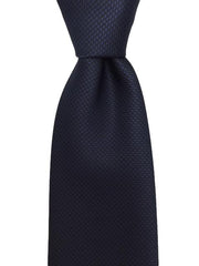 Navy Blue and Black Houndstooth Pattern Men's Extra Long Tie