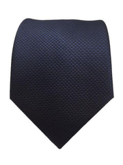 Navy Blue and Black Houndstooth Pattern Men's Extra Long Tie