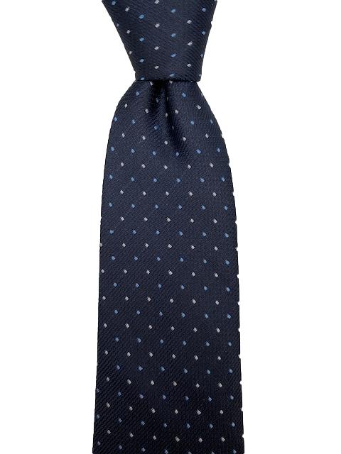 Navy Blue Pin Dotted Extra Long Men's Tie