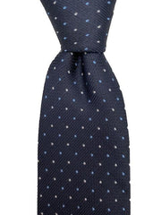 Navy Blue Pin Dotted Extra Long Men's Tie