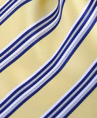 Yellow & Navy Blue Striped Tie