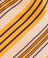 Orange & Purple Striped Extra Long Tie