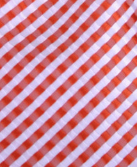Orange & White Seersucker Tie