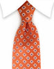  Orange blue square pattern solid tie compact