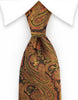 orange gold paisley tie