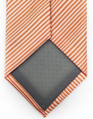 Orange Pinstriped Extra Long Tie - 3XL