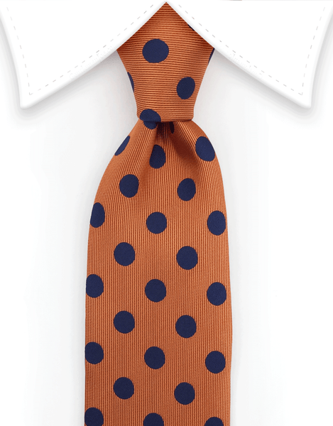 Orange & Blue Skinny Necktie