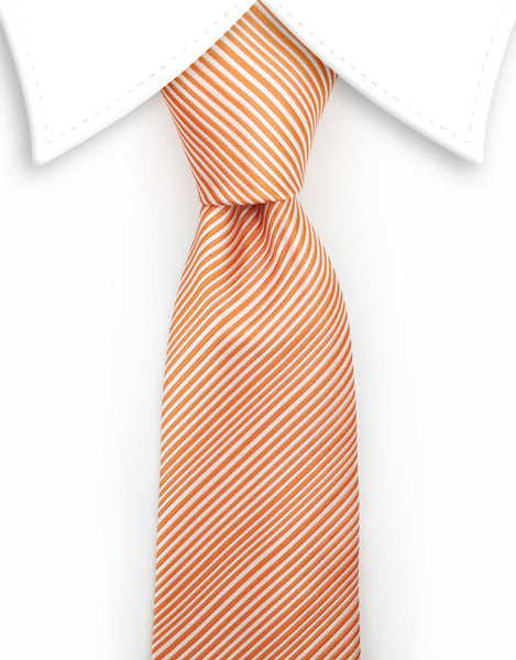 orange extra long tie