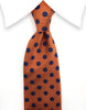 Orange & Blue Polka Dot Tie