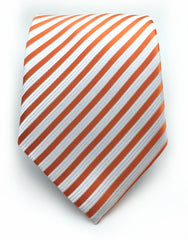 Orange White Stripe Tie