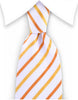 white orange stripe extra long tie