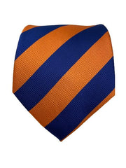 Blue and Orange Extra Long Striped Tie