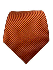 Burnt Orange Striped Men's Tie