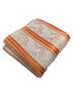 Orange and Cream Paisley Silk Pocket Square