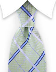 pastel green plaid tie