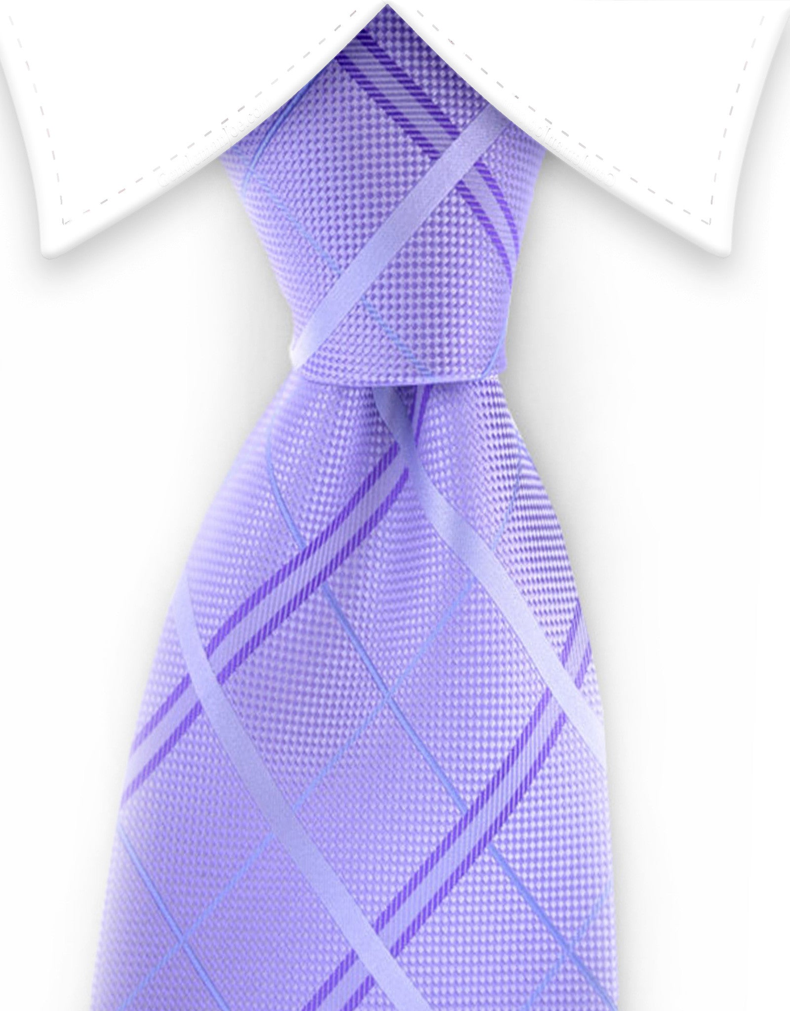Light purple plaid tie