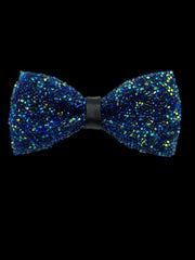 Sparkly Peacock Blue and Green Crystal Bowtie