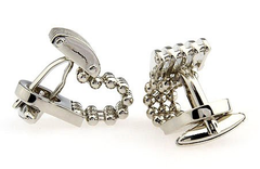 Elegant Silver Link Cufflinks
