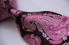 pink paisley necktie