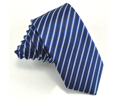 Navy Blue Stripe Thin Men's Tie
