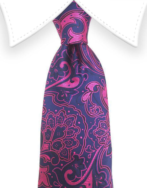 navy blue and purple necktie