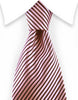 blush pink and black pinstriped tie