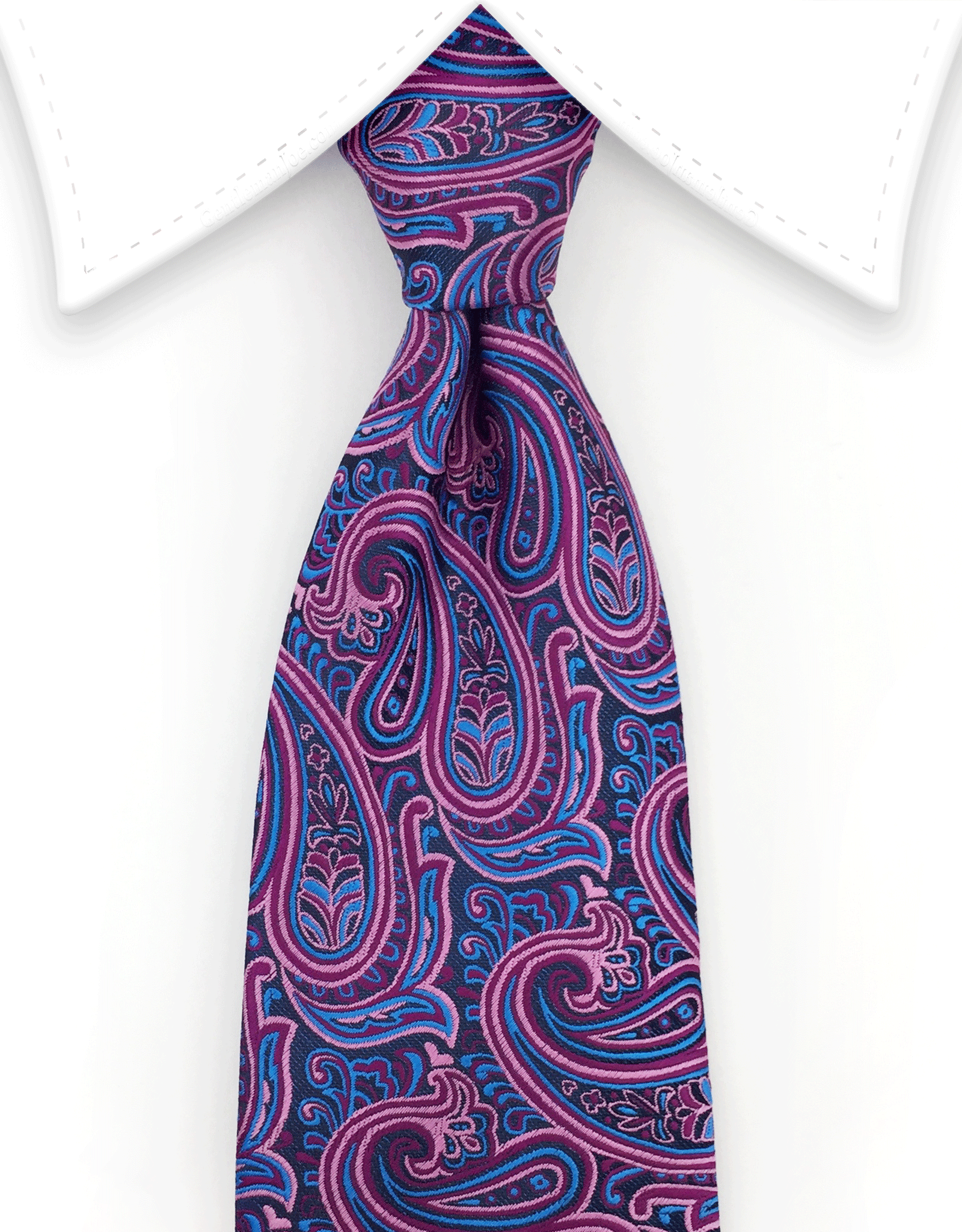 Blue & Pink Paisley Men's Tie