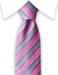 pink blue stripe tie