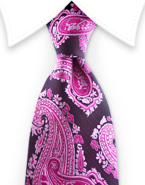 pink paisley tie