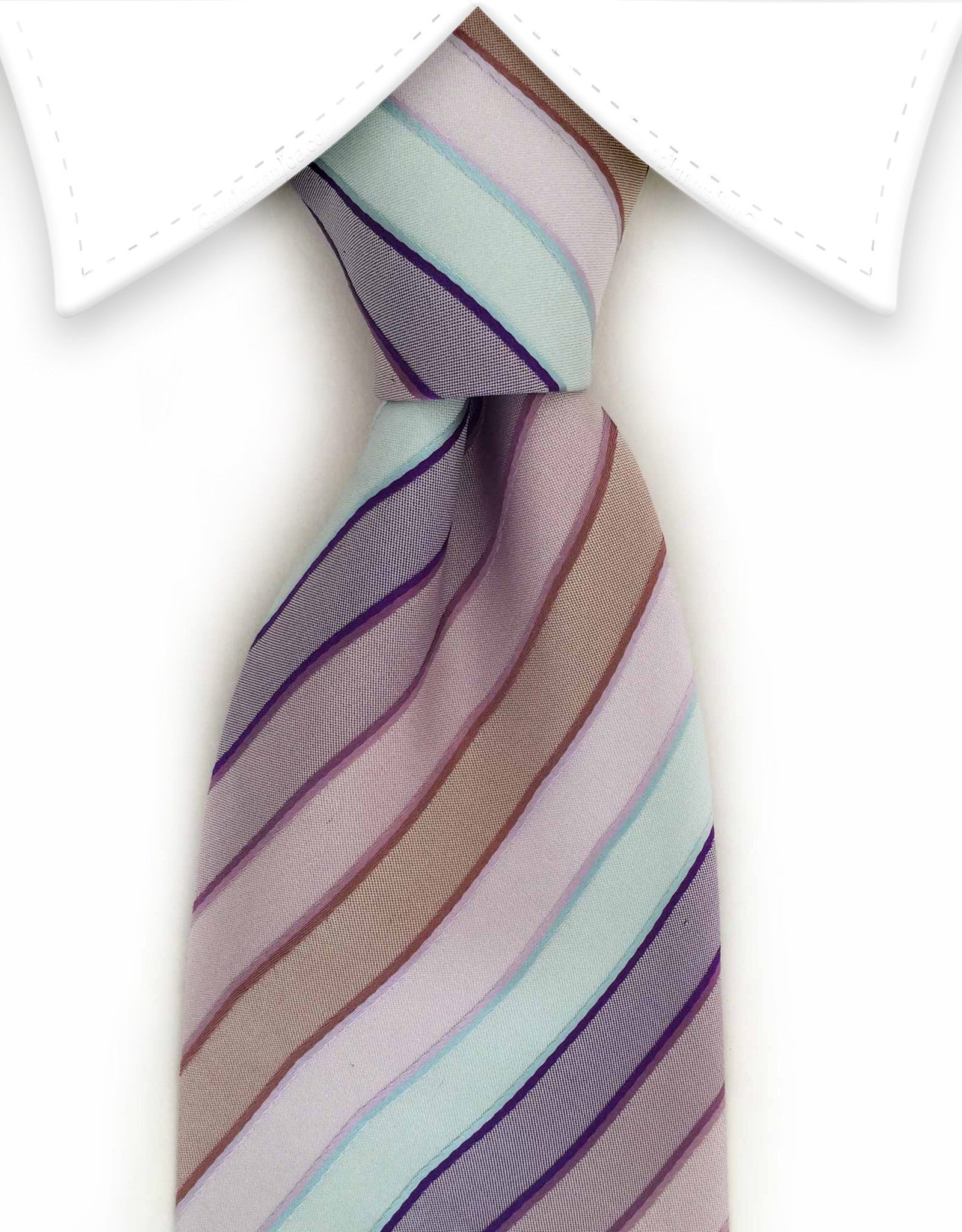 pastel pink, purple, brown and seafoam necktie