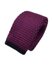 Interwoven Dark Pink and Navy Blue Men's Knitted Tie