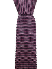 Light Pink and Dark Navy Knit Necktie