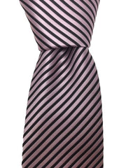 Blush Pink and Black Pinstriped Teen Tie