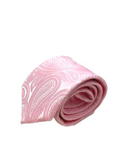 Soft Pink and Bright Pink Paisley Wedding Tie