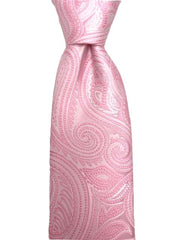Soft Pink and Bright Pink Paisley Wedding Tie