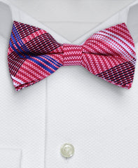 Red & Blue Plaid Bow Tie