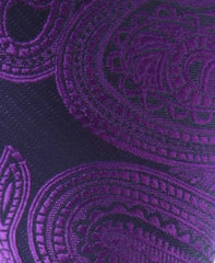 Purple paisley necktie